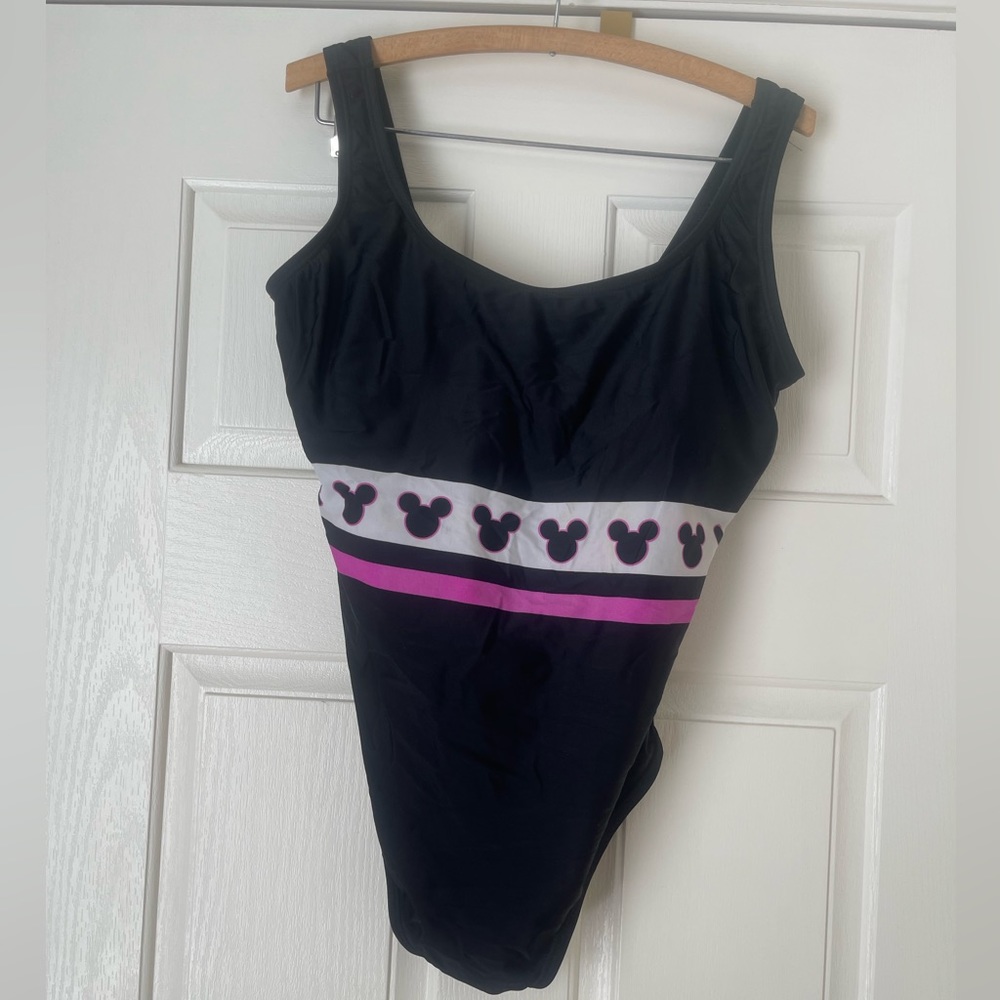 Vintage Mickey Mouse Disney One Piece Swimsuit Bikini Classic Flattering 12